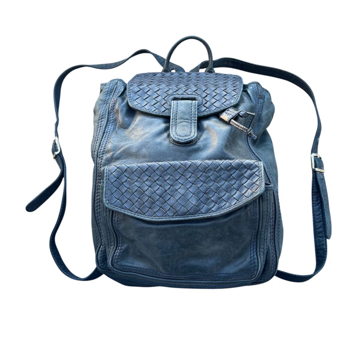 BOTTEGA VENETA イントレチャート レザー リュックサック バックパック拍卖