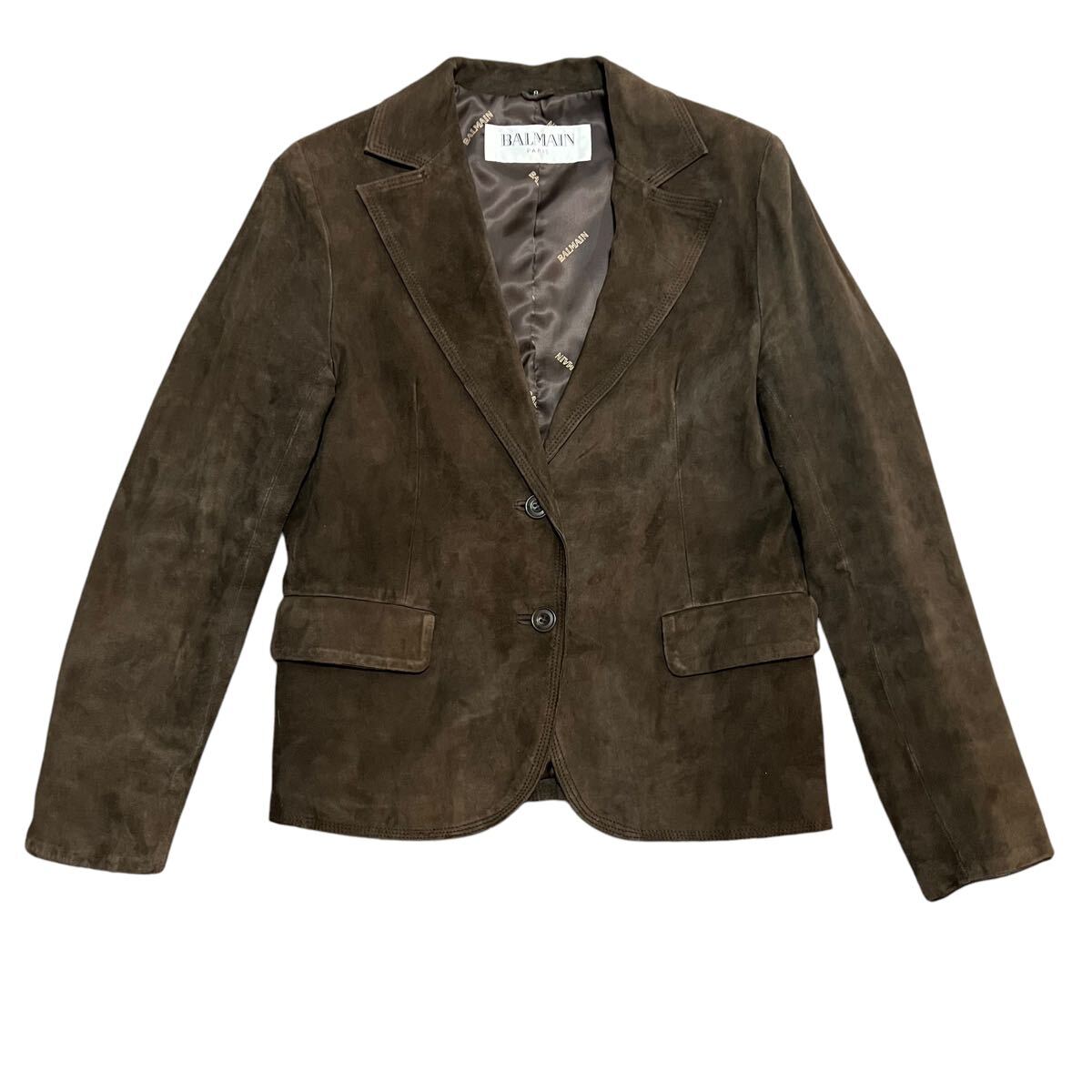 BALMAIN スウェードレザー テーラードジャケット拍卖