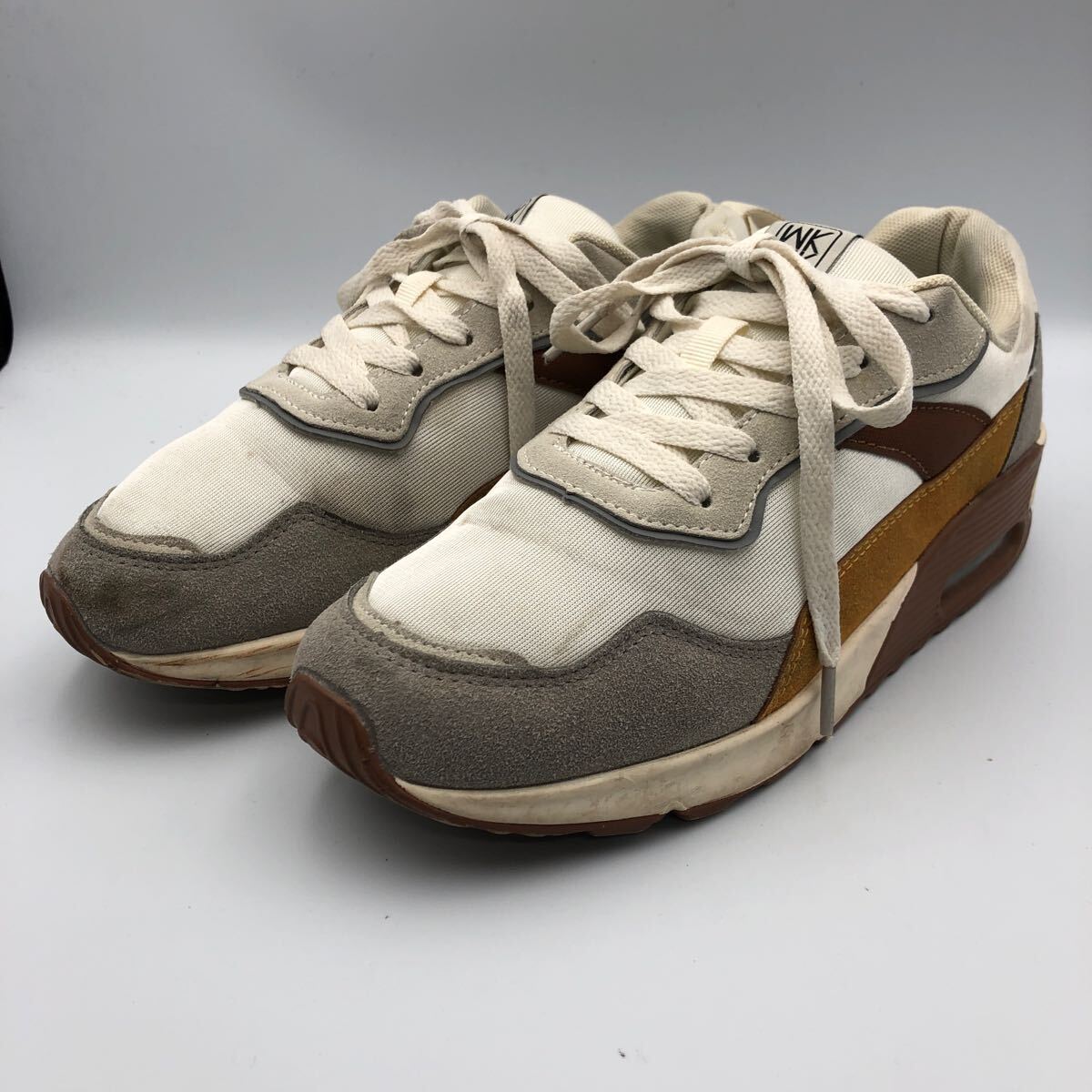 K693 MICHEL KLEIN ミッシェルクラン レディース スニーカー 24.5cm ホワイト ブラウン グレー拍卖