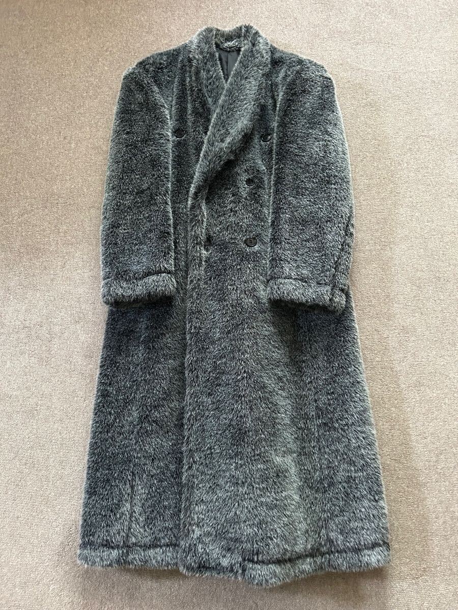 メンズ ティノラス MEN'S TENORAS フェイクファーロングコート チェスター ダブル Mサイズ拍卖