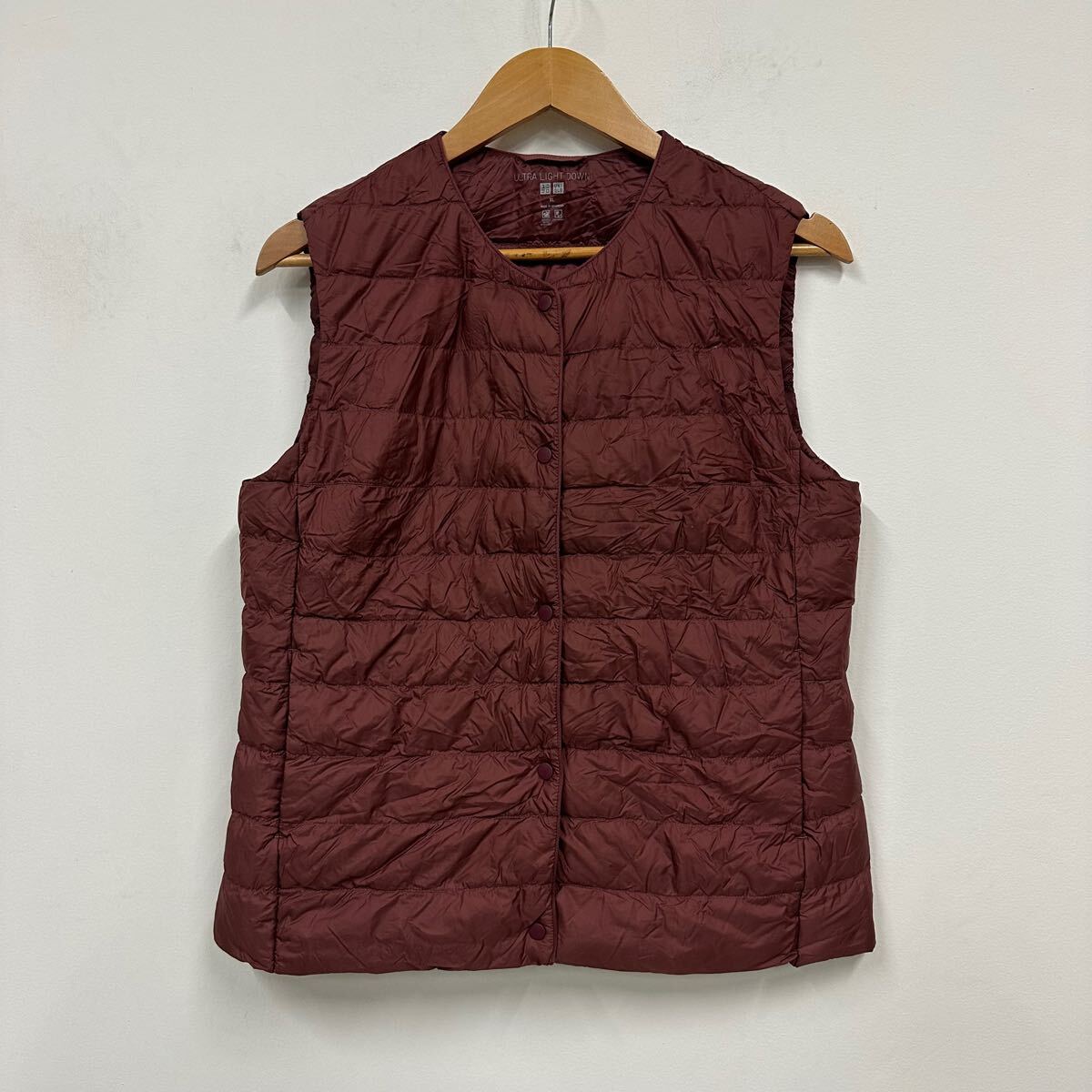 UNIQLO ユニクロ ウルトラライトダウンベスト 赤系 レディース サイズXL ダウンベスト a591拍卖