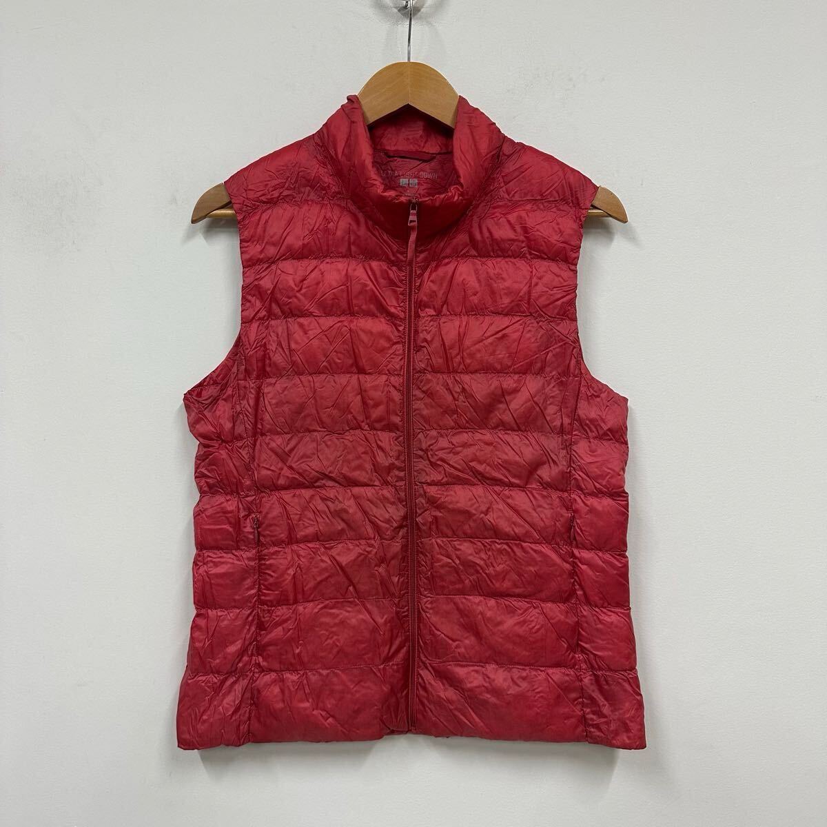 UNIQLO ユニクロ ウルトラライトダウンベスト 赤系 レディース サイズL ダウンベスト a596拍卖