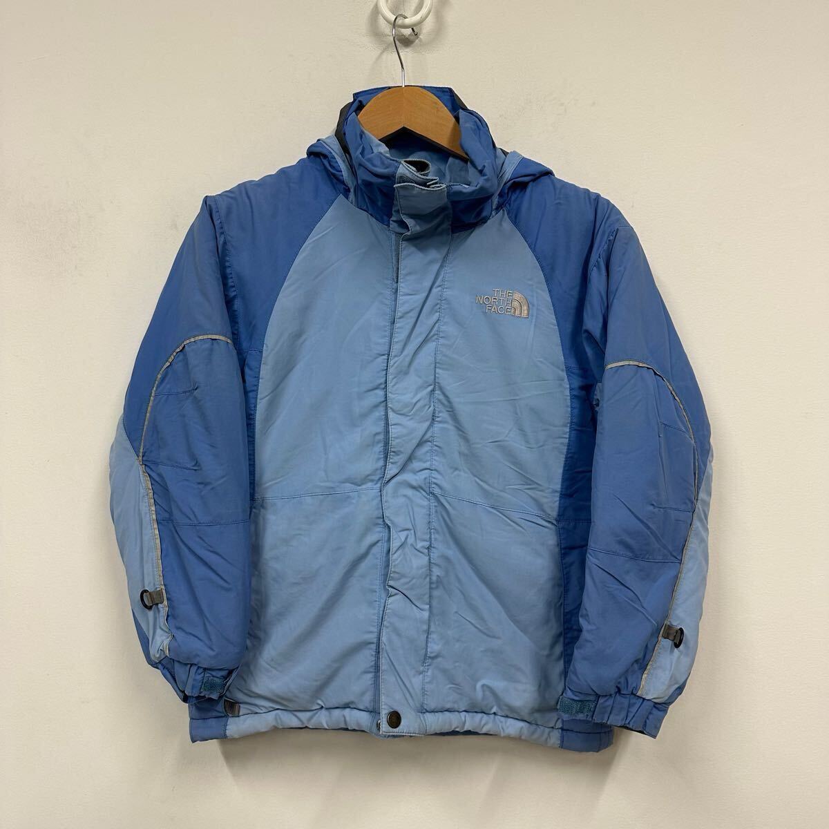 THE NORTH FACE ノースフェイス キッズ 青系 中綿ジャケット サイズS 子供服 ジュニア ウィンタースポーツ a633拍卖