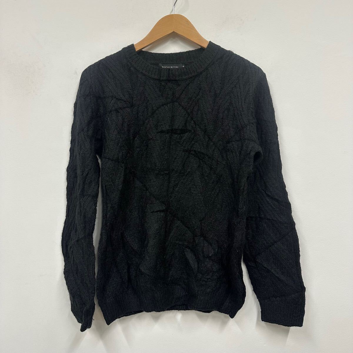 GOSTAR DE FUGA ゴスタール ジフーガ クルーネック ニット セーター ブラック メンズ サイズ44 トップス a655拍卖