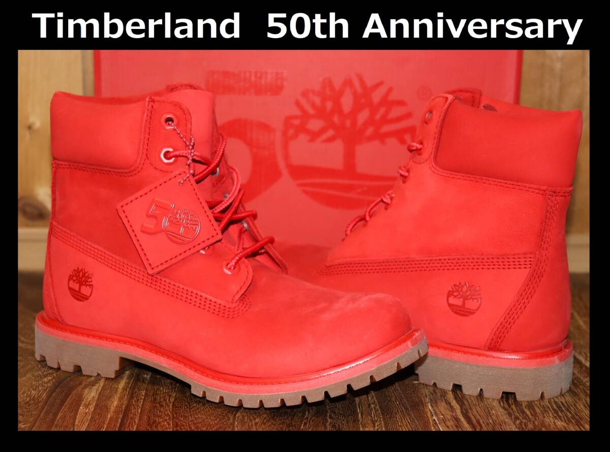 送料無料 即決【未使用】Timberland ★ 50th Anniversary プレミアム 6インチ ブーツ (25cm) ★ ティンバーランド 限定 AURA ORANGE 併拍卖