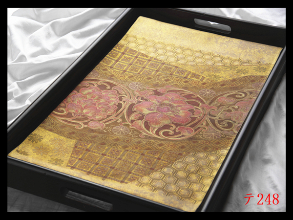 蔵【テ248】西陣美品 唐草牡丹紋 金色地 気品豊かに 正絹純金糸太鼓柄高級美術袋帯 ◇検◇簪着物名古屋帯和装小物帯締め拍卖