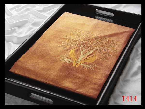 蔵【T414】厳選逸品 樹下双鳥紋 蘇芳香色地 気品豊かに 正絹純金糸高級美術名古屋帯 ◇検◇簪着物袋帯和装小物帯締め拍卖