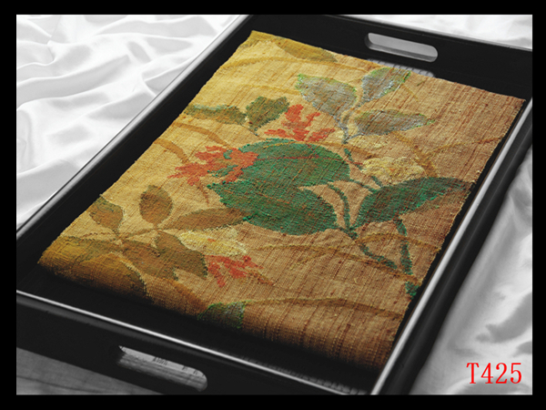 蔵【T425】厳選美品 綿紬 黄朽葉色地 気品豊かに 高級美術名古屋帯 ◇検◇簪着物袋帯和装小物帯締め拍卖