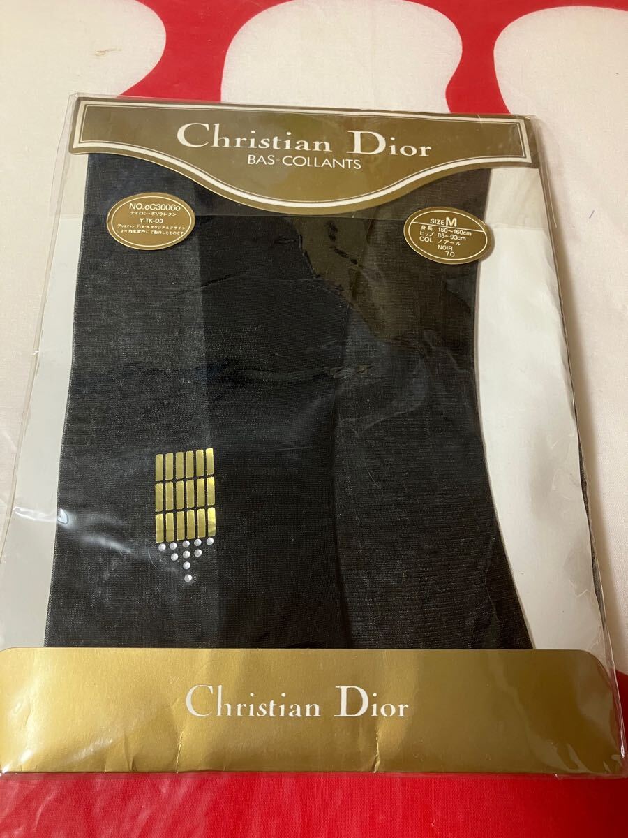 Christian Dior bas collants oC3006o M ノアール パンティストッキング パンスト クリスチャンディオール panty stocking ブラック 黒拍卖