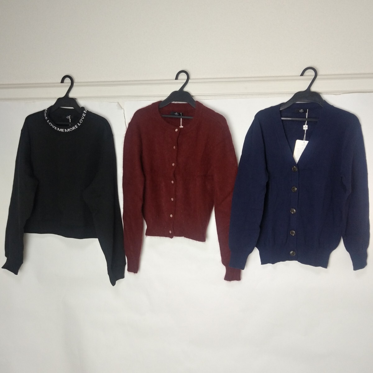 レディース トレーナー カーディガン 3枚まとめ売り フリーサイズ IMVELY拍卖