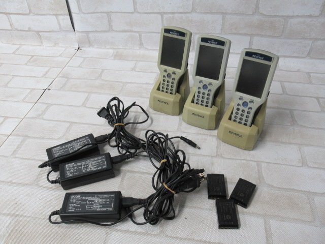 Ω 新LG 0139t 保証有 KEYENCE【 BT-3000WB+ BT-UC30U 】×3 キーエンス ハンディターミナル + 充電機拍卖