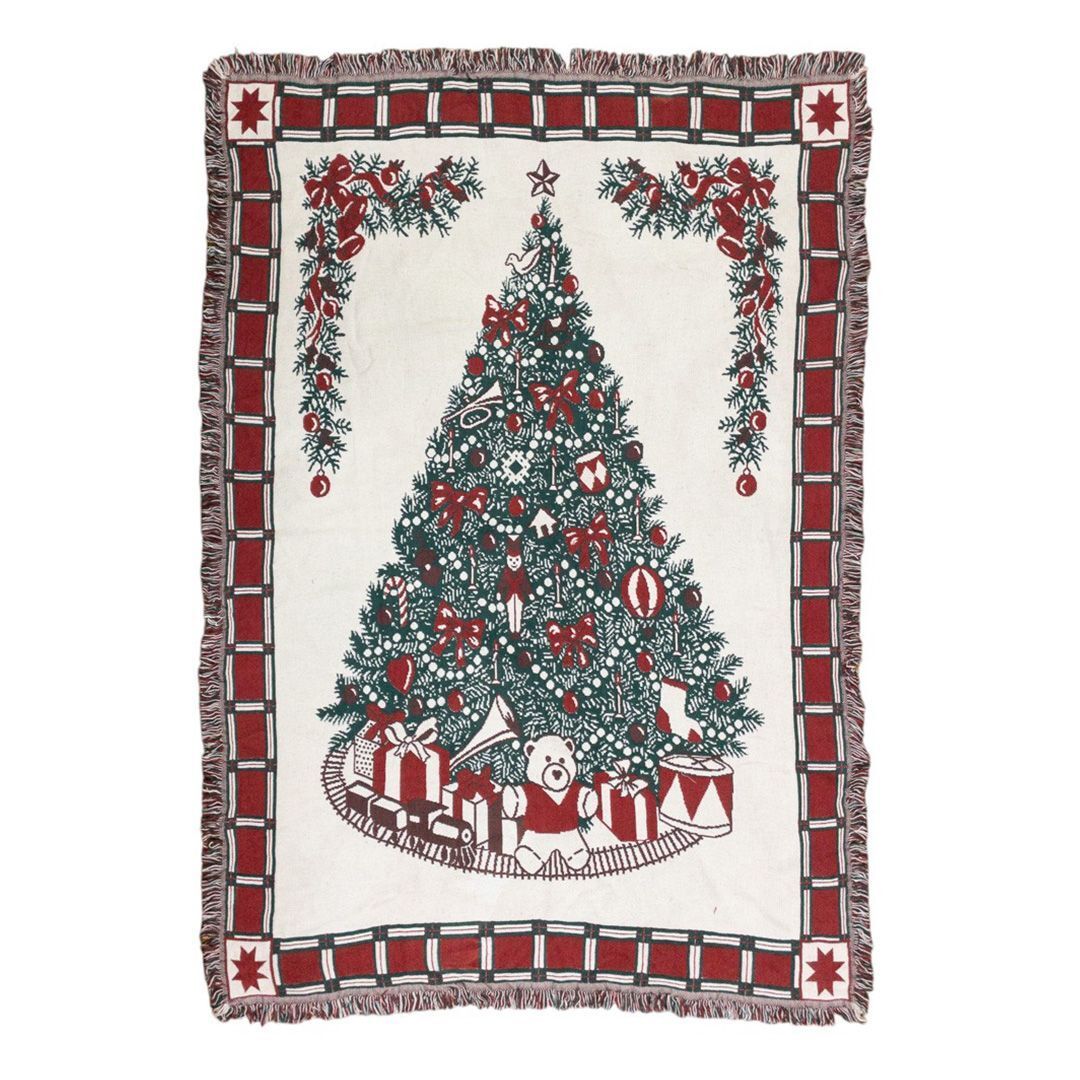 vintageラグ カーペット USA製 クリスマスツリー プレゼント 671拍卖