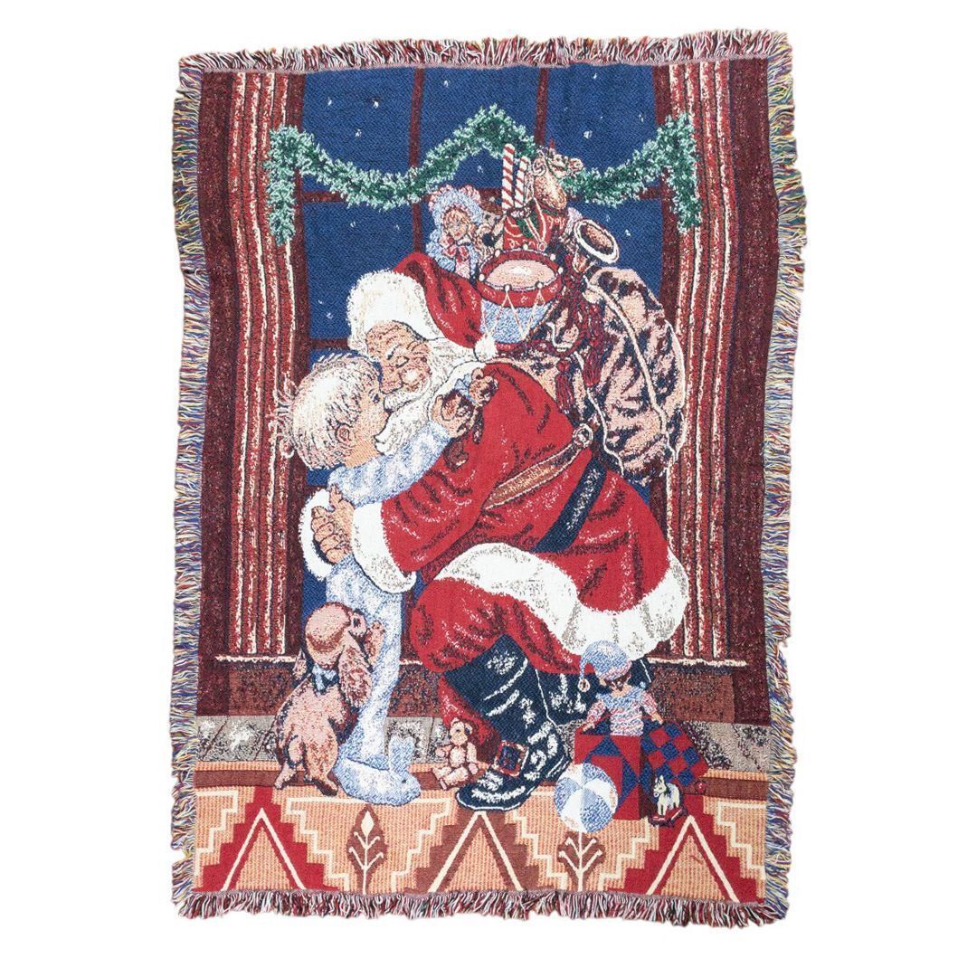 vintageラグ カーペット クリスマス サンタ ベビー 655拍卖