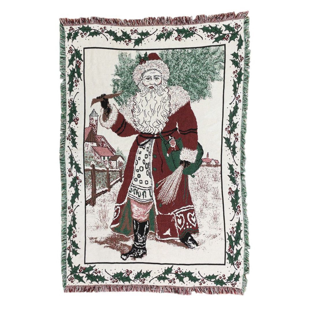 vintageラグ カーペット クリスマスツリー サンタ 678拍卖