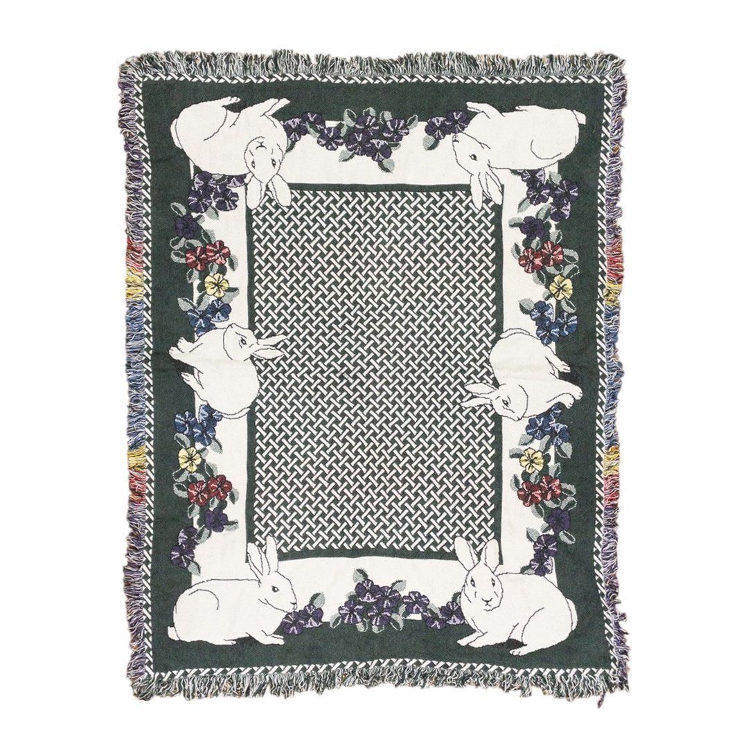 vintageラグ カーペット ラビット パンジー 707拍卖