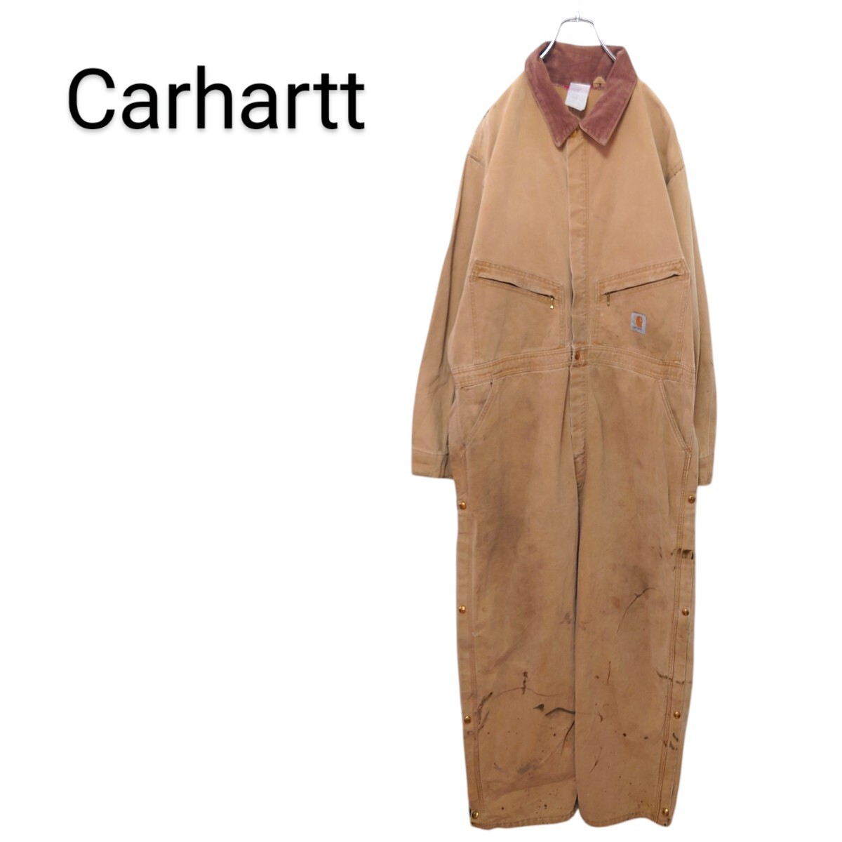 【Carhartt】コーデュロイ襟 ダックジャンプスーツ ツナギ A-2811拍卖