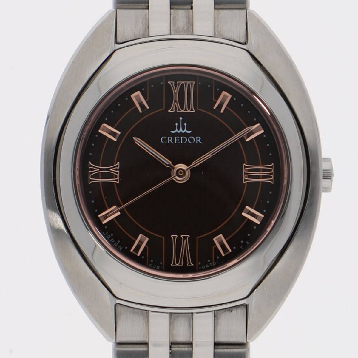 SEIKO セイコー 4J81-0AN0 クレドール シグノ ブラウンダイヤル SS クオーツ レディース【105893】拍卖