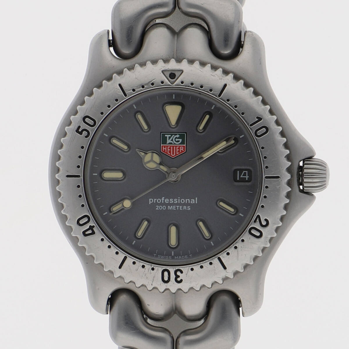 TAG HEUER タグホイヤー S99.206 セル プロフェッショナル グレーダイヤル SS クオーツ メンズ【125297】拍卖