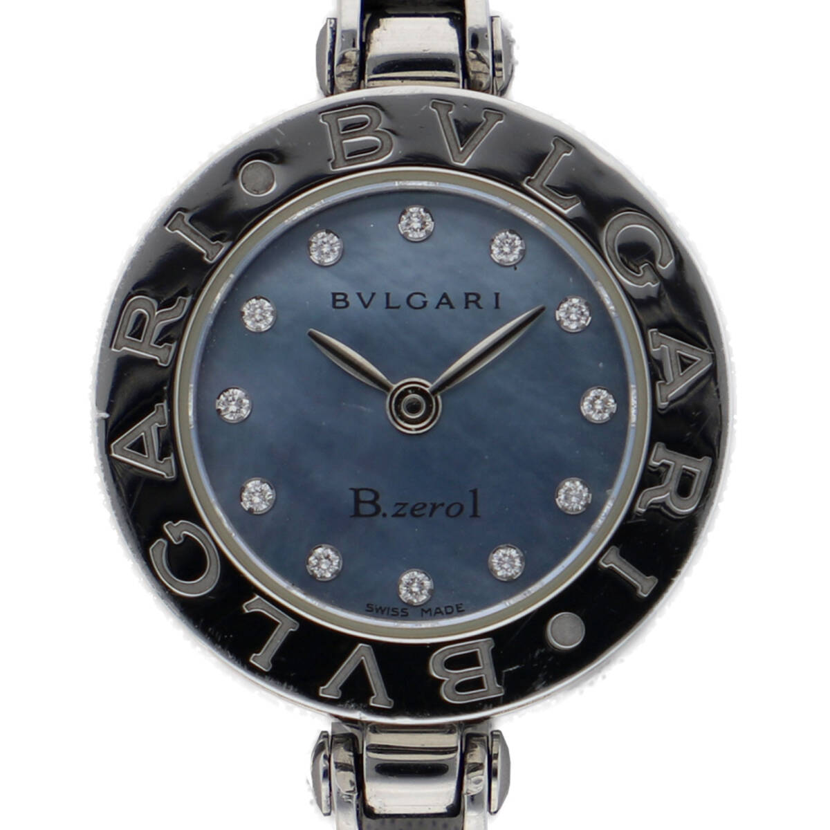 BVLGARI ブルガリ BZ22S B-zero1 ブルーシェルダイヤル SS クオーツ レディース【125424】拍卖