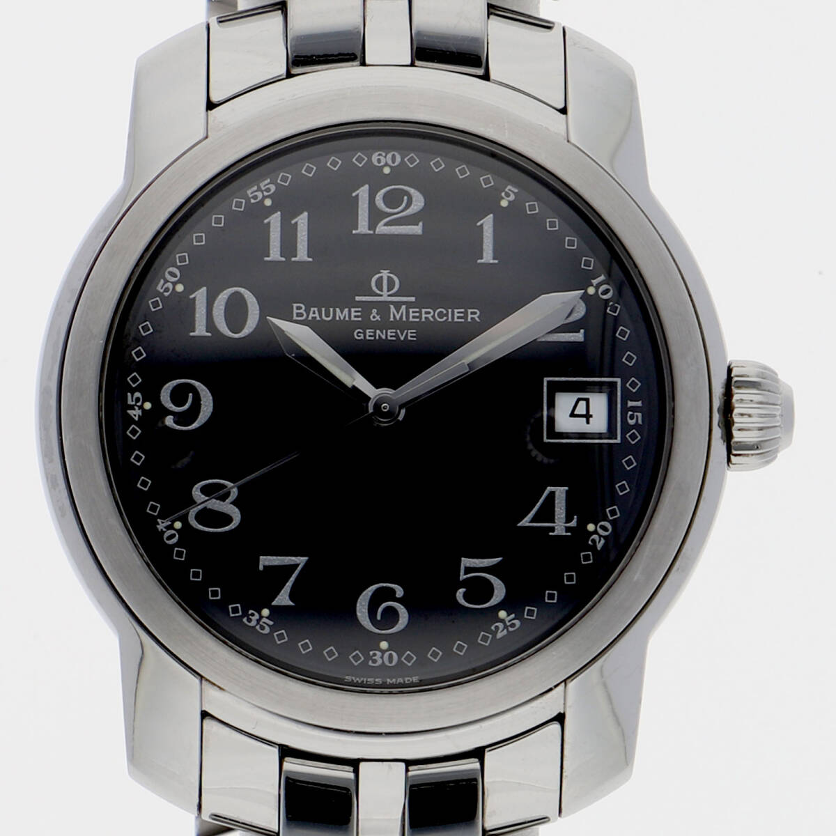 Baume & Mercier ボーム&メルシェ MV045214 ケープランド ブラックダイヤル SS クオーツ メンズ【124796】拍卖