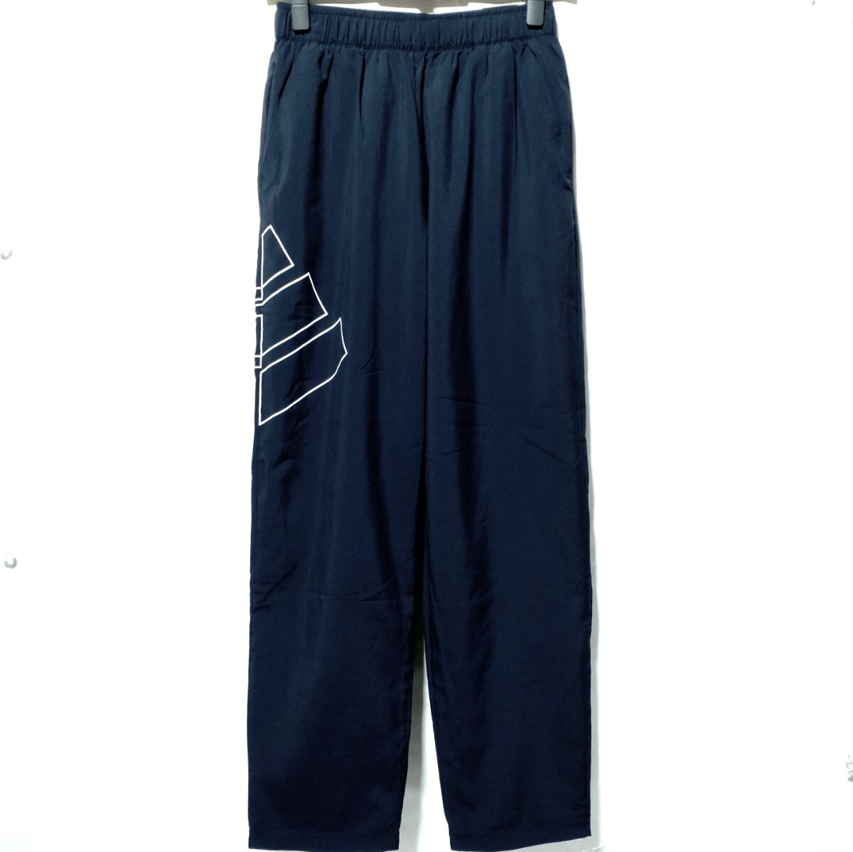 特価/未使用【サイズ=160cm】adidas/アディダス/ボーイズ/トリコット裏地/ルーズフィット/ブレーカー/パンツ/胴囲62~70cm/navy拍卖