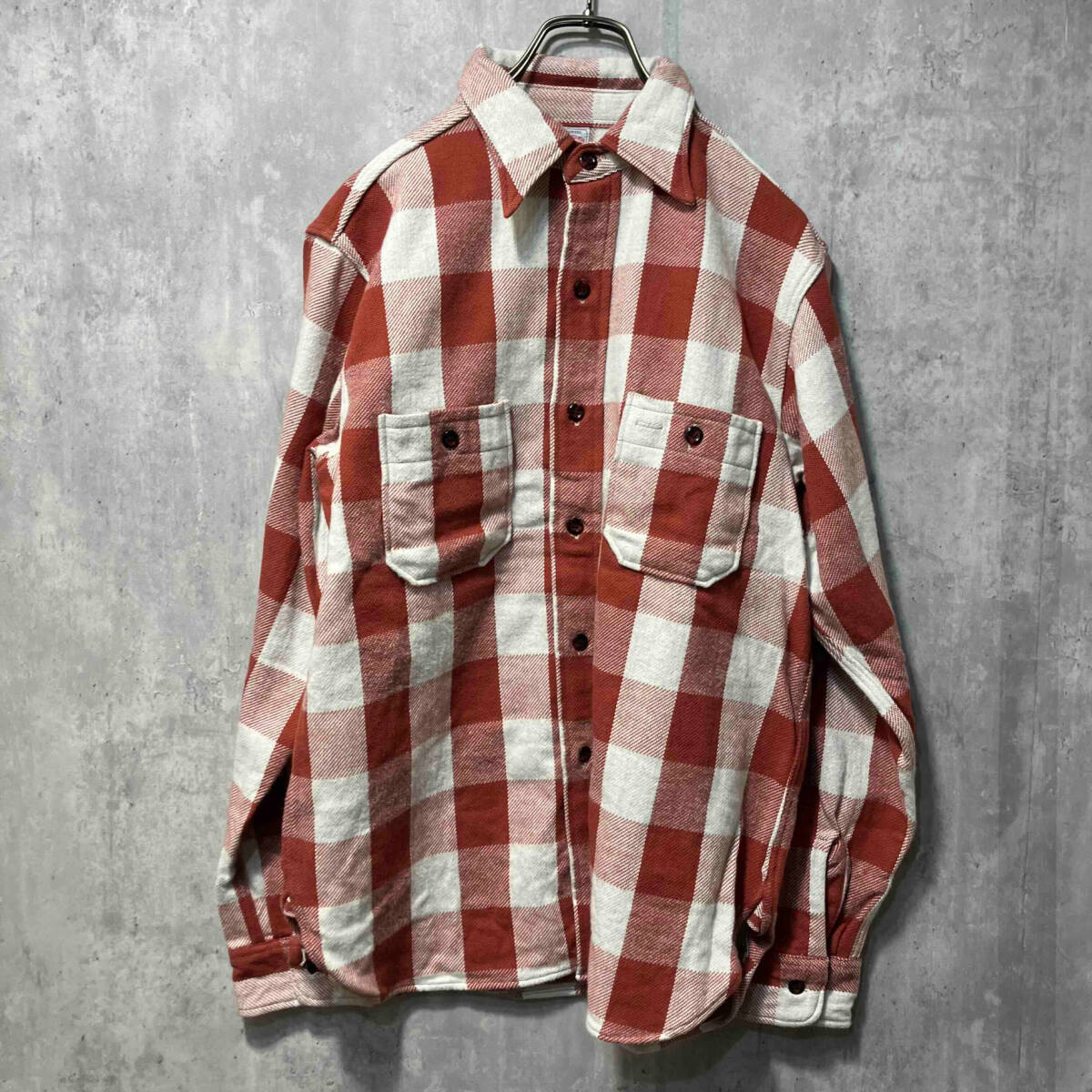 WARE HOUSE 3104A-23 Lot.3104 orange shirt ネルシャツ オレンジ Lサイズ ウェアハウス拍卖