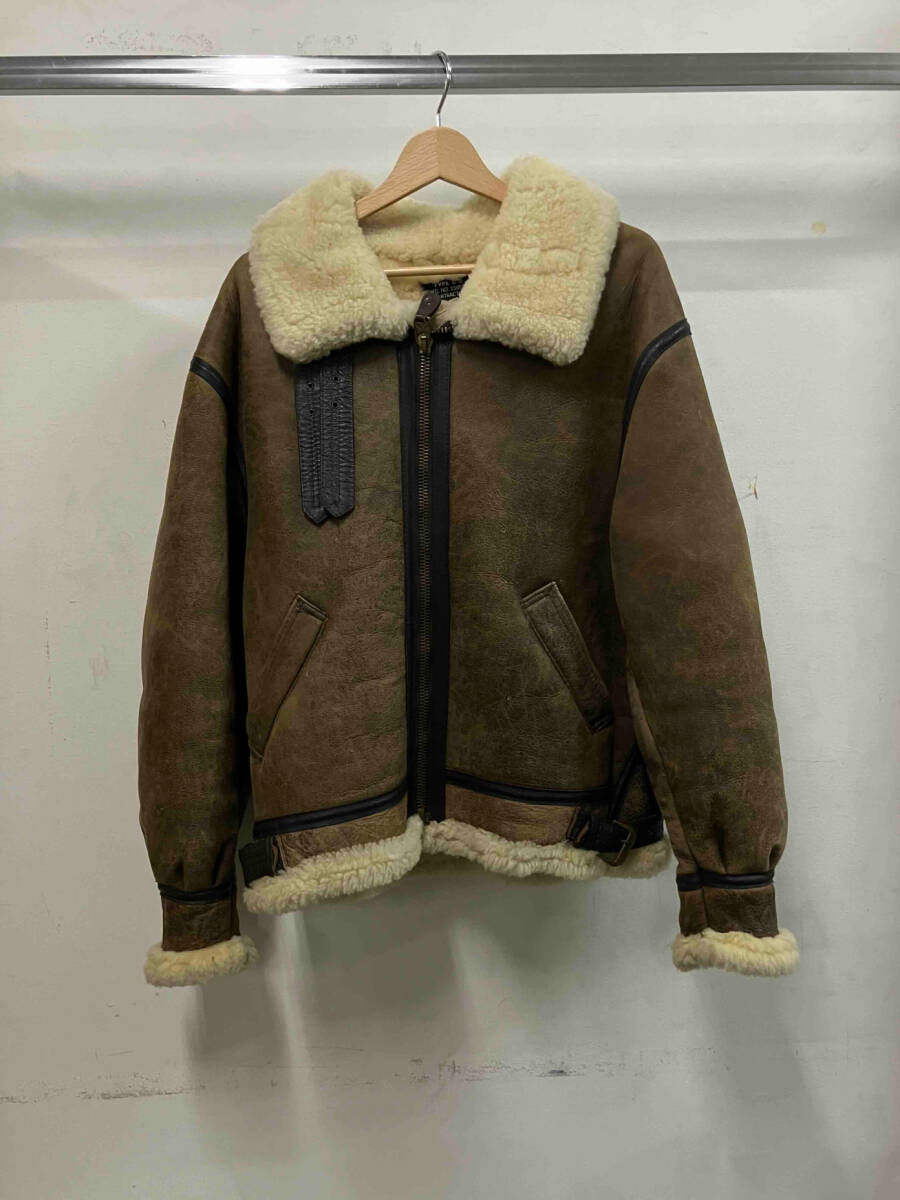 AVIREX アヴィレックス 33H5595 USA製 B-3 レザー サイズ38 ブラウン拍卖