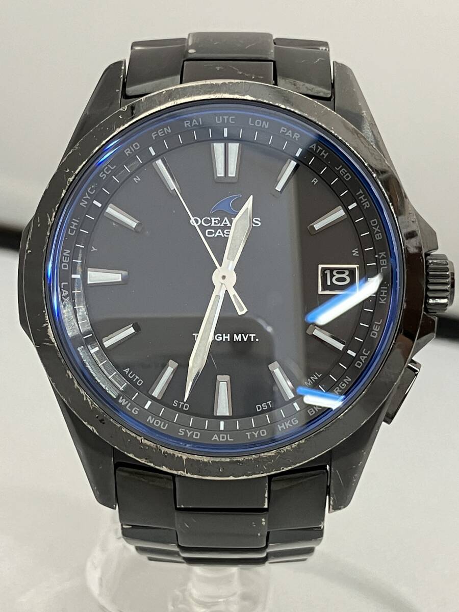 CASIO カシオ OCEANUS オシアナス OCW-S100 腕時計 電波ソーラー アナログ メンズ ブラック 店舗受取可拍卖