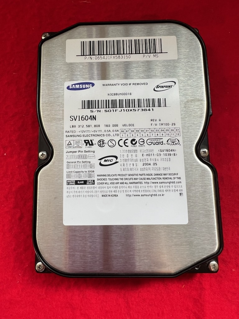 動作保証 Samsung SV1604N HDD サムスン ハードディスク PC用品 (AA23)拍卖