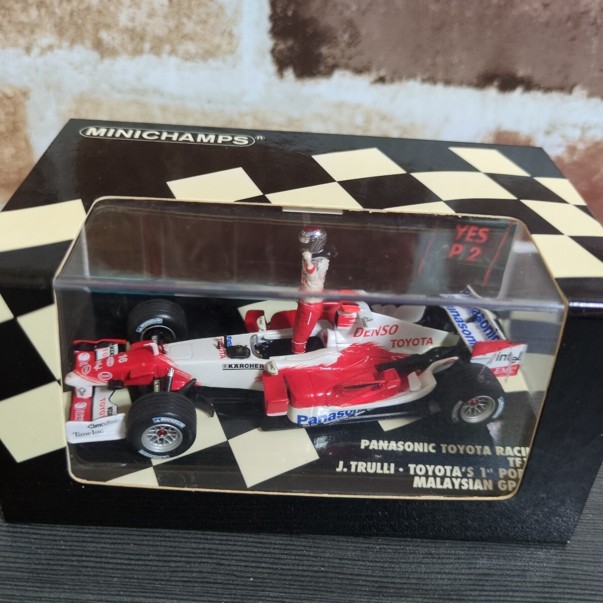 Panasonic TOYOTA レーシング TF105 MALAYSIAN GP 2005 ミニカー 白赤 ミニチャンプス拍卖