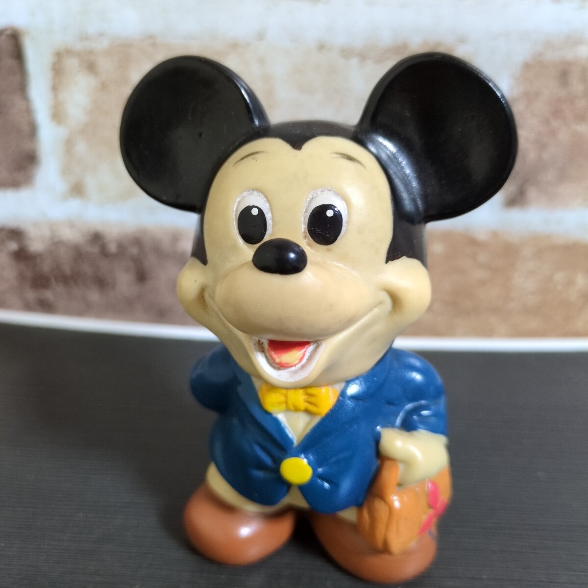 ディズニー ミッキーマウス ソフビ 三菱銀行 貯金箱 当時物拍卖