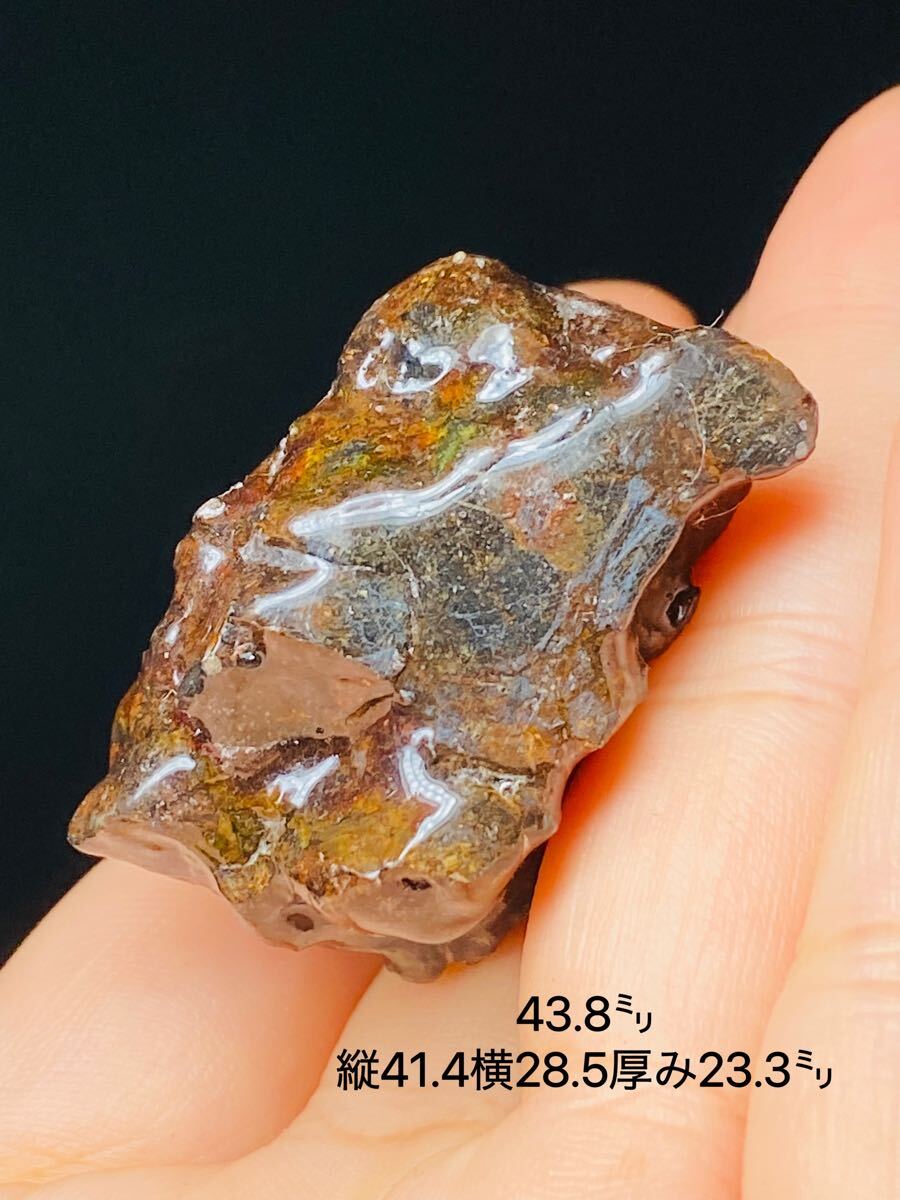 パラサイト隕石 石鉄隕石 セリコ隕石 原石 コーティング済み 43.8g パラサイト原石 拍卖
