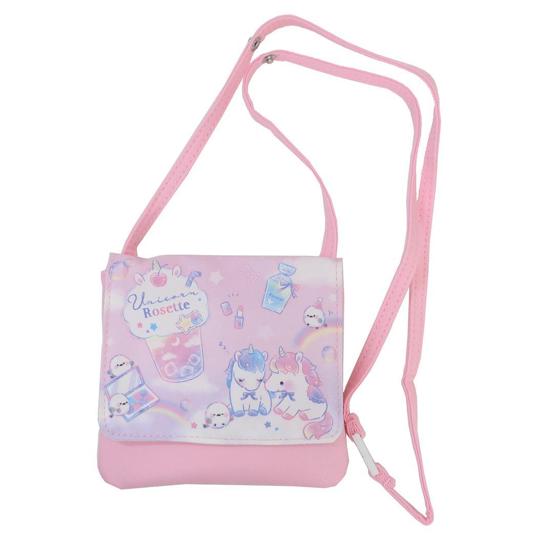 クリップポケット どこでもポッケ ユニコーンロゼット 新入学 カミオジャパン クリップポーチ 移動ポケット キッズポシェット 女の拍卖