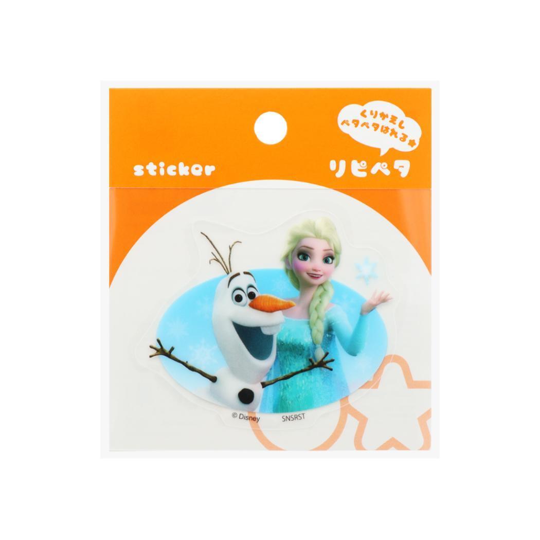 アナと雪の女王 ステッカー リピペタ エルサ&オラフ ディズニー サンスター文具 貼って剥がせる ダイカット キャラクター グッズ拍卖