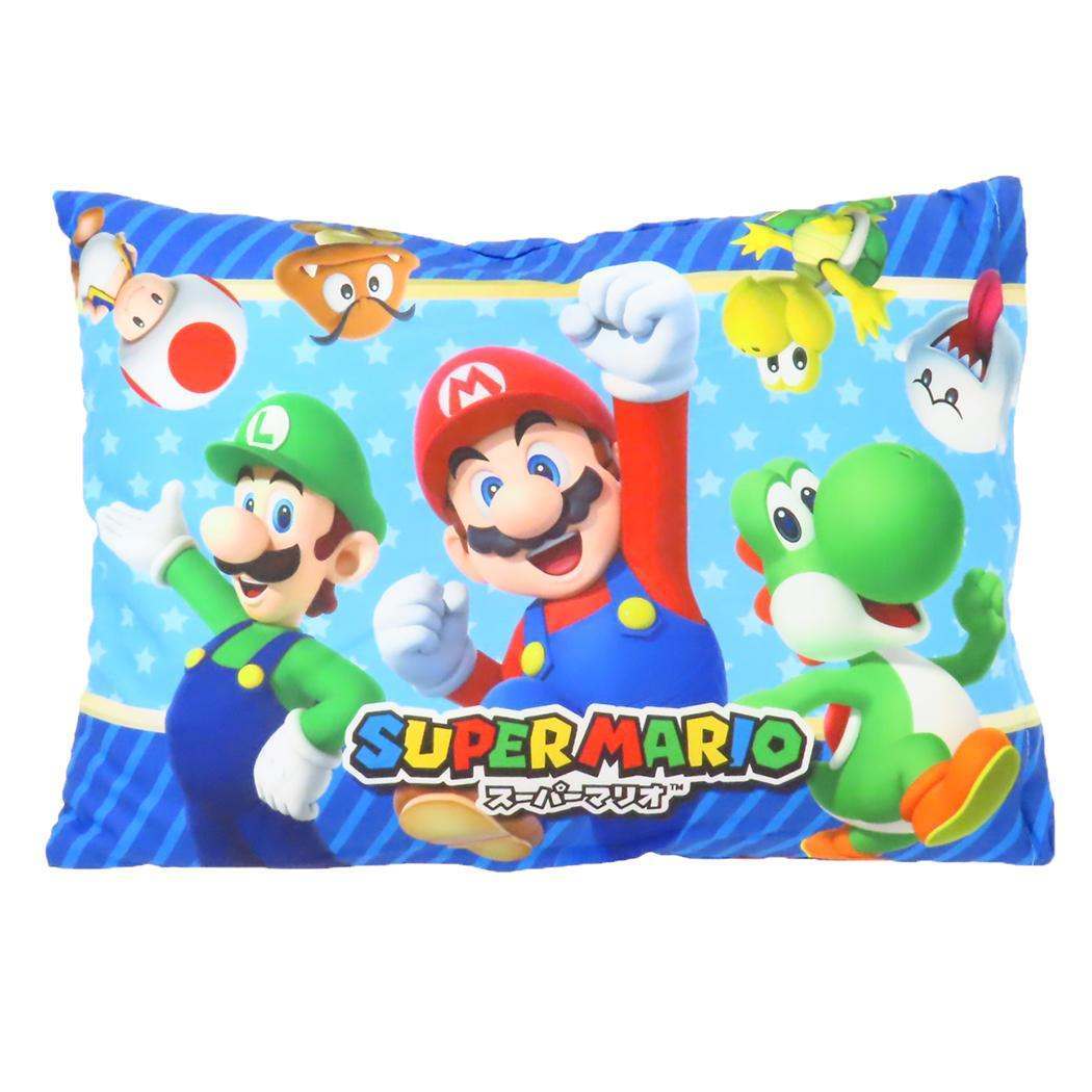 スーパーマリオ ピロー ジュニア枕 レッツドリーム 丸眞 子供 保育園 幼稚園 キャラクター グッズ拍卖