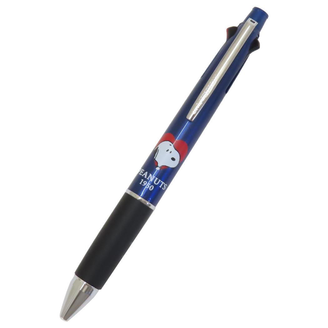 スヌーピー シャープペン&黒赤青緑4色ボールペン ジェットストリーム4&1 多機能ペン 0.5 WHOLE HEART ピーナッツ拍卖