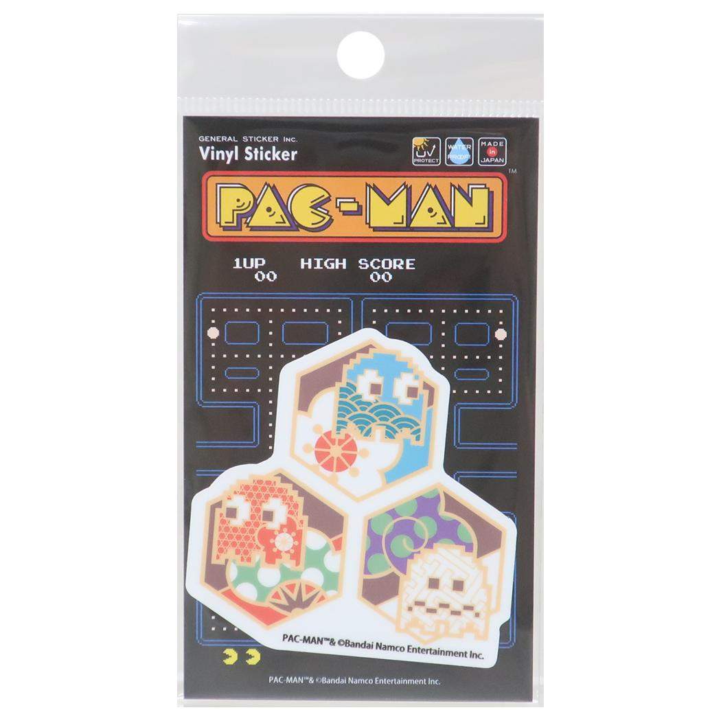 パックマン ダイカットシール ビニールステッカー 亀甲ゴースト ゼネラルステッカー 耐水耐光 デコステッカー ゲームキャラクター拍卖