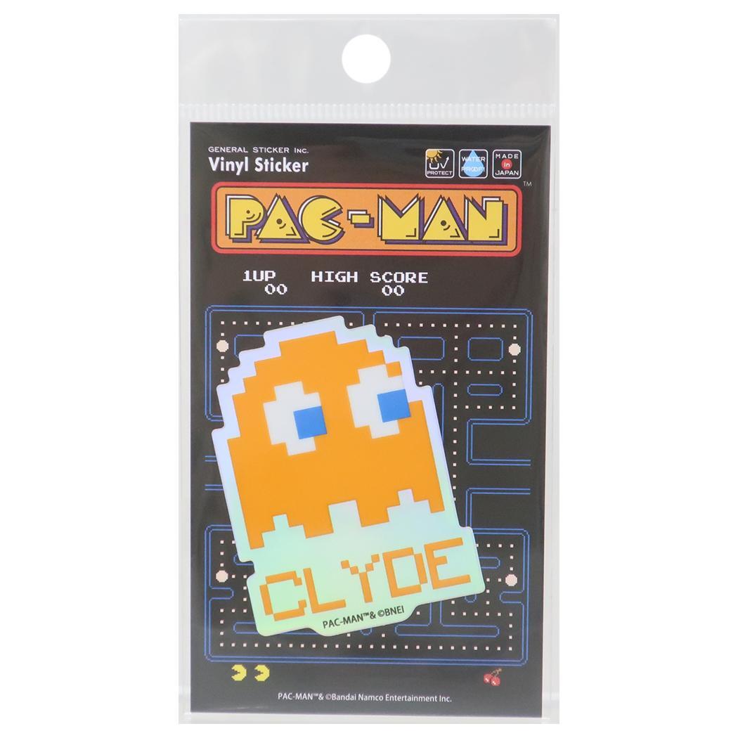 パックマン ダイカットシール ホログラムステッカー CLYDE ドット ゼネラルステッカー 耐水耐光 デコステッカー ゲームキャラ拍卖