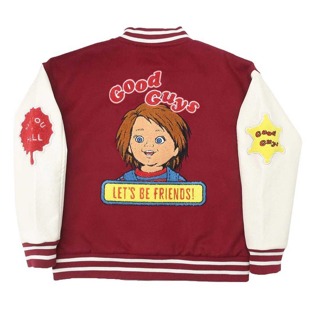 チャッキー アウター レディース スタジャン グッドガイズレッド L 丸眞 プレゼント スカジャン オーバーサイズ 映画キャラクタ拍卖