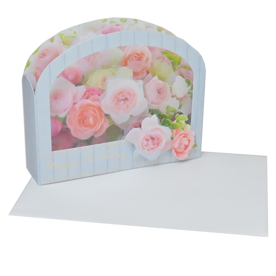 グリーティングカード ローズボックスカード バースデー アクティブコーポレーション メッセージカード ギフトカード 立体カード グ拍卖