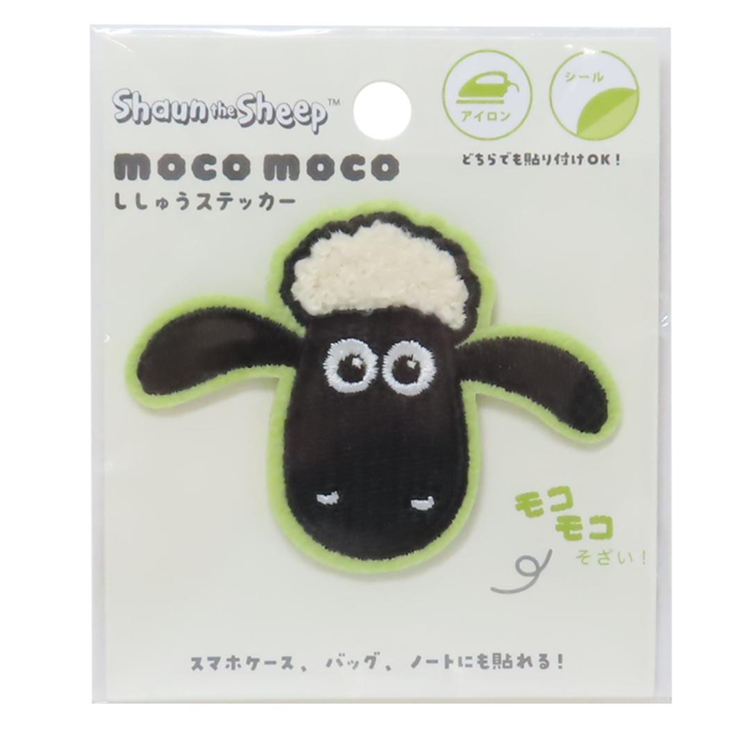 ひつじのショーン ワッペン モコモコ刺繍ステッカー フェイス ティーズファクトリー 手芸用品 キャラクター グッズ拍卖