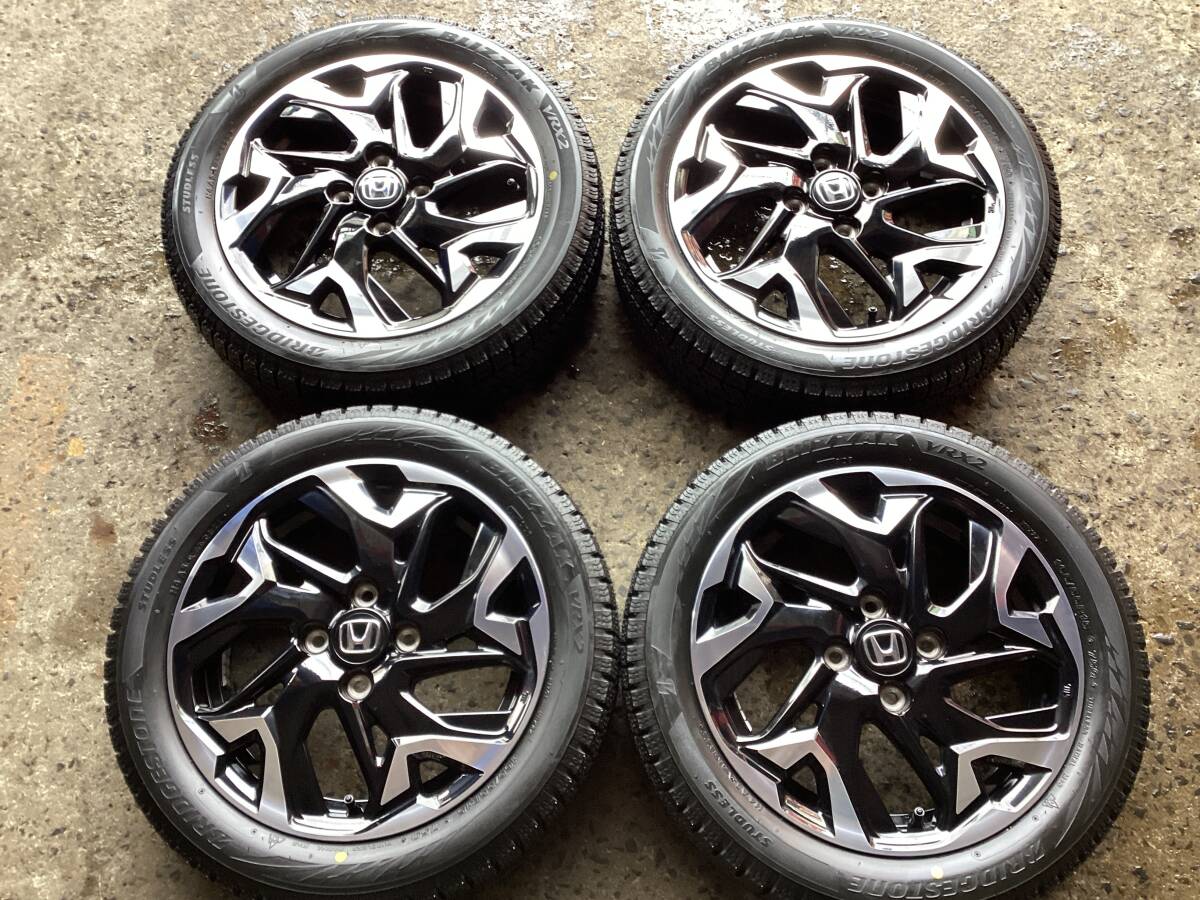 M7922 HONDA N-BOX カスタム純正 15インチアルミ&165/55R15 未使用 ブリザック スタッドレス 4本拍卖