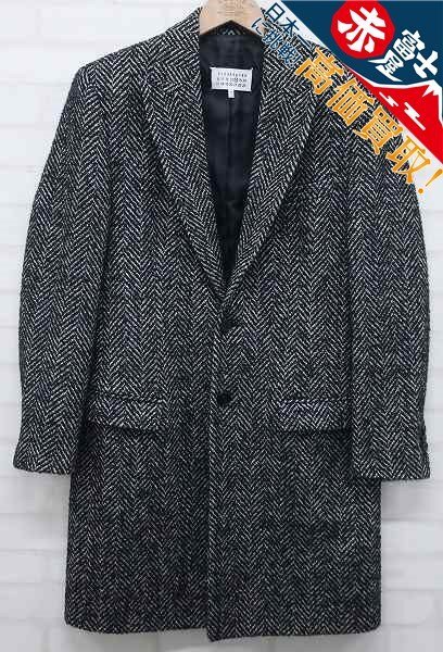 3J5409/Maison Margiela 14 モヘヤ混ヘリンボーンチェスターコート イタリア製 50AA003445154 メゾンマルジェラ拍卖