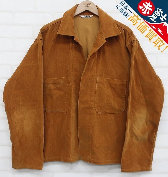 8T8165/AURALEE WASHED CORDUROY SHIRTS JACKET A8SS01NC オーラリー コーデュロイシャツジャケット拍卖