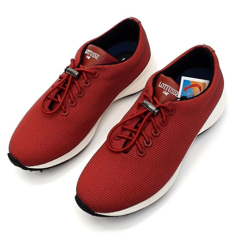 L05258 新品 LOTTUSSE Golf/ゴルフシューズ スパイク 【サイズ:35】 レッド ロトゥセ ゴルフ レディース拍卖