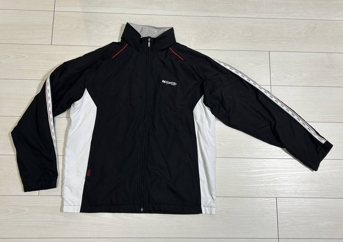 ★ケイパ Kaepa メンズ ウィンドジャケット Lサイズ ブラック 保温 サイドラインロゴ★拍卖