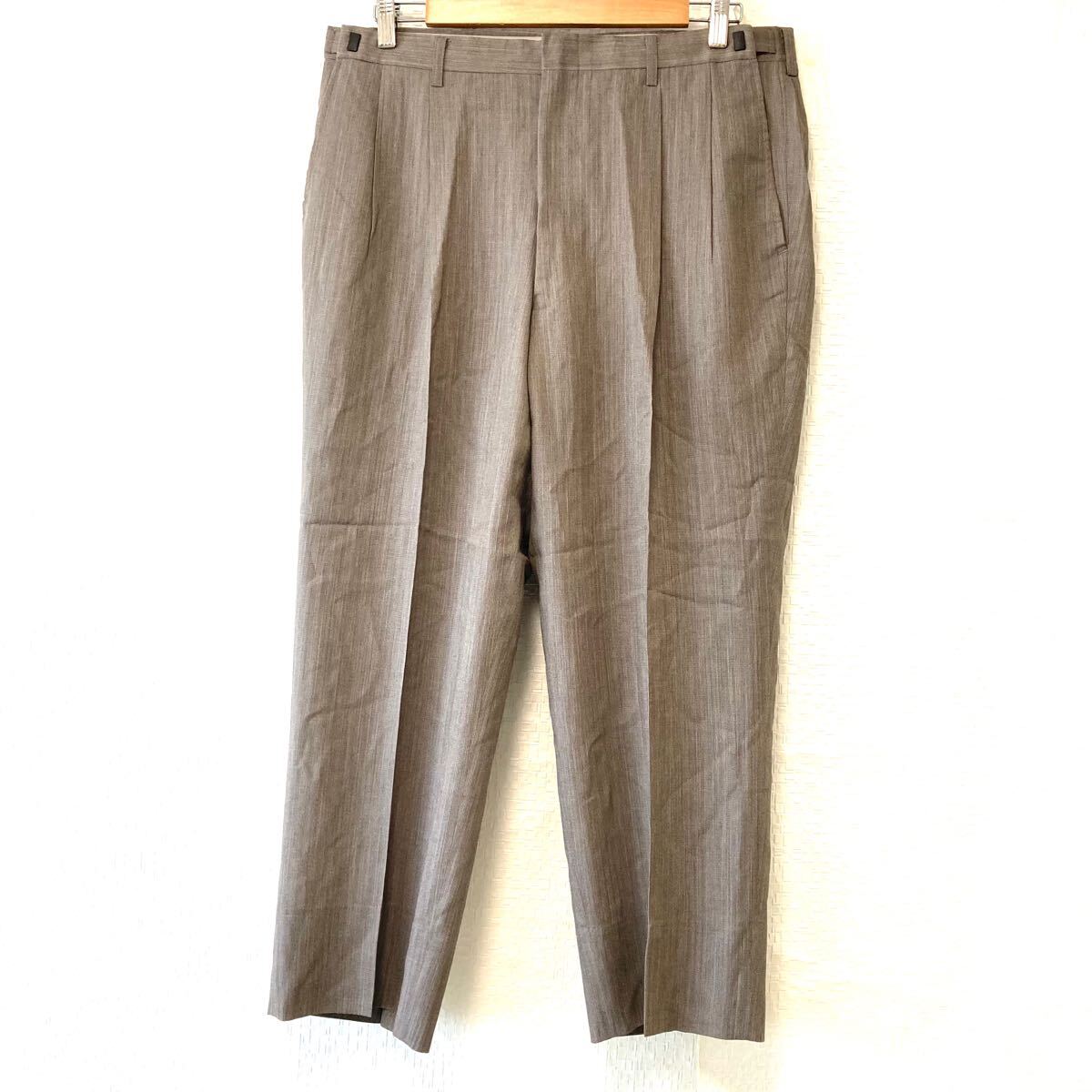 ゴルフにも【CAMBRIDGE UNIVERSITY POLO CLUB】ケンブリッジユニバーシティ ポログラブ ツータック スラックス パンツ ウエスト94/Y21461UU拍卖