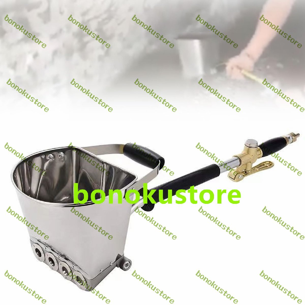 4穴空気圧コンクリートスプレーホッパー 大容量合金タンクスタッコスプレーセメントモルタルスプレー サンドブラストカバー率99%拍卖