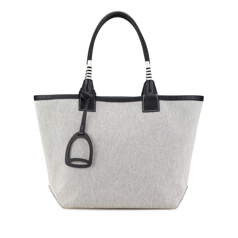 エルメス スティープル28 ハンドバッグ トートバッグ グレー ブラック トワルアッシュ ヴォースイフト レディース HERMES 【中古】拍卖