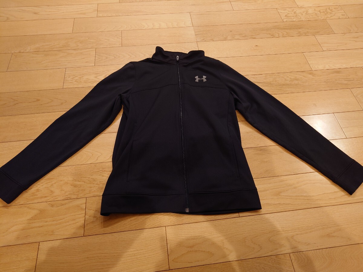 着用僅か料込み アンダーアーマー ジップアップ ジャケット 裏起毛 ジャケット 防寒着 UNDER ARMOUR SIZE YXL 160 150拍卖